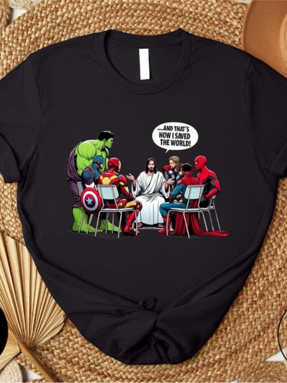 Jesus Saved The World Shirt, Funny Religious Hero Tee